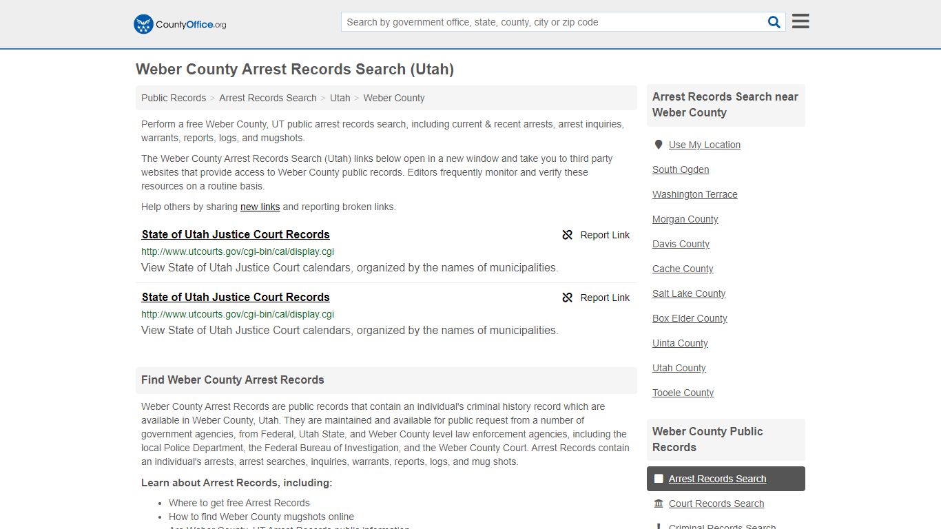Arrest Records Search - Weber County, UT (Arrests & Mugshots)