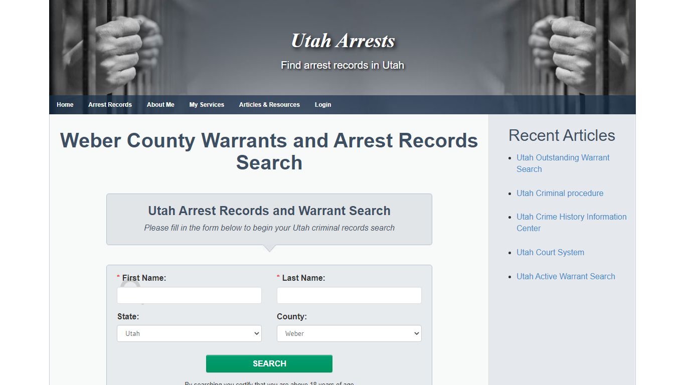 Weber County Warrants and Arrest Records Search - Utah Arrests